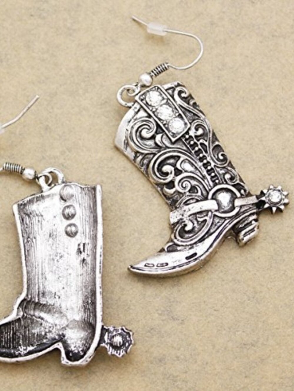 Western West Cowgirl Boots Earrings Texas Spur Dangle Drop Earrings‎ Rodeo Boho